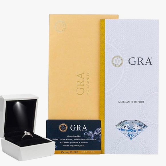 VVS Diamond Moissanite square earrings 2 cttw , GRA Certified pass diamond test - Picture 3 of 10